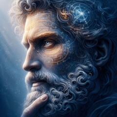 Eyes Full of Insight: Daniel - A Biblical Icon of Wisdom. generative AI