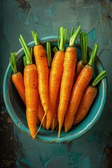 carrots on a wooden table