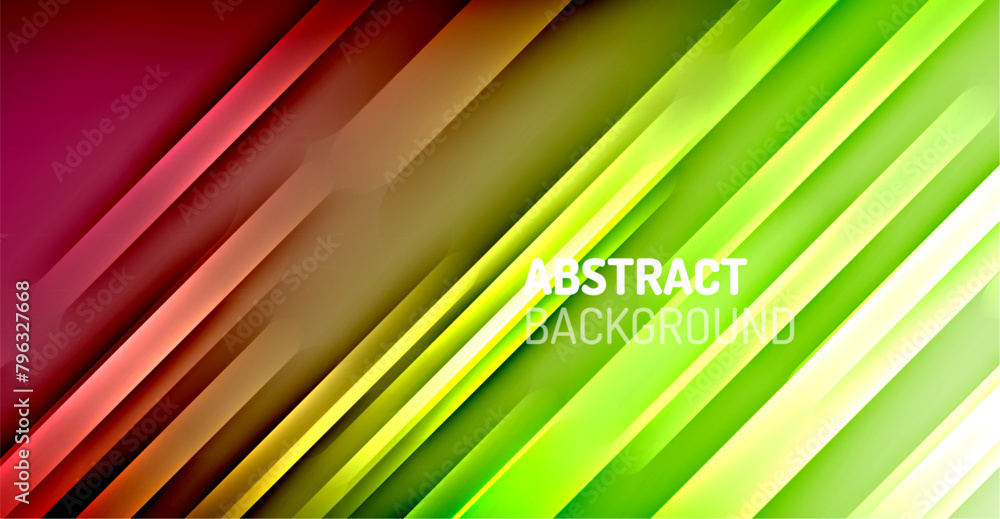 Poster vibrant magenta, grasspatterned diagonal lines create a colorful abstract background. this art piece