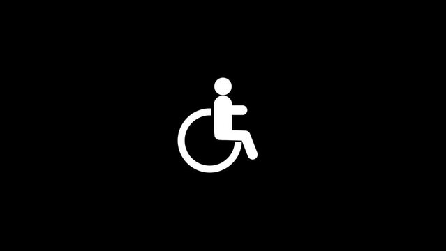 Wheelchair icon, people flat icon, Wheelchair handicap sign,
