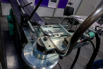Machine for bending metal pipes.