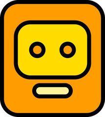 Cartoon Robot Character Icon
