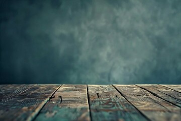 A rustic wooden table with a blurred, moody background, perfect for product display or concept imagery.
