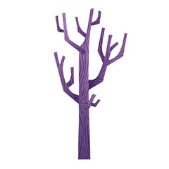 Fototapeta premium Branch tree hand drawn illustration in cartoon design