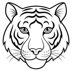  face-of-a-tiger- vector