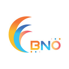 BNO letter technology Web logo design on white background. BNO uppercase monogram logo and typography for technology, business and real estate brand.
