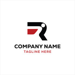 Run letter R and person logo combination, design inspiration, vector