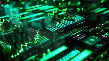 Digital graph background images of the stock market, finance, investment, various financial businesses.