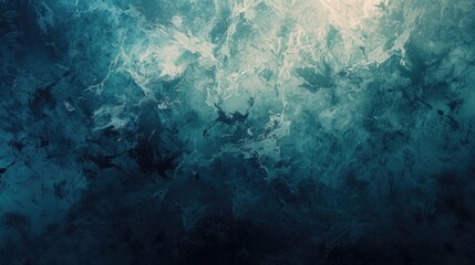Textured teal background with abstract art. Creative design for wallpaper, background,