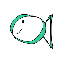 Minimalist green Fish Painting - A Simple Guide to Abstract Art
