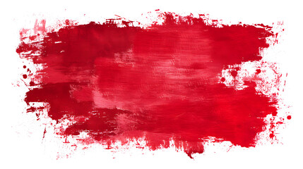 thick red and purple acrylic oil paint brush stroke on transparent png background isolated