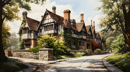 Tudor House watercolor