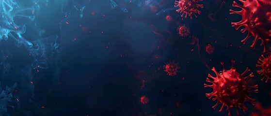 Fototapeta premium Virus background. 3D germs coronavirus covid-19.