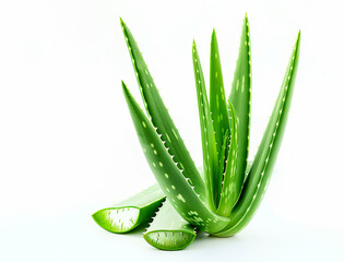Aloe vera  isolated on white background