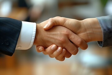 Business Protocol: Professional Handshake - obrazy, fototapety, plakaty