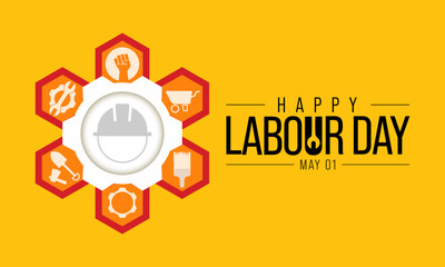 Labour day, also known as workers day is observed every year on May 1st, it is an annual holiday to celebrate the achievements of workers. Vector illustration.