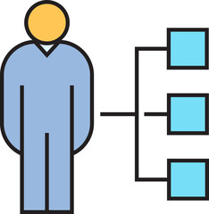 Management and Diagram Chart Icon
