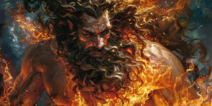 Revered figure Hephaistos, honored as Vulcan in Roman mythology, revered for his ingenuity and skill in the craft of metalworking, symbolizing the transformative power of fire and creativity.