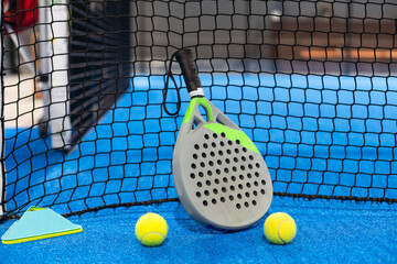 Paddle tennis racket and ball - 796343846