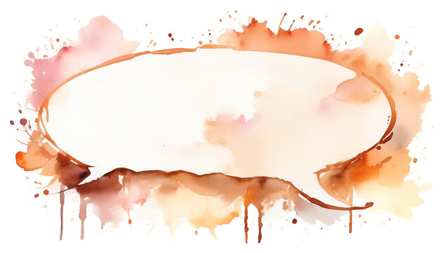 Elegant watercolor splash banner with copyspace, ideal for autumn seasonal greetings and Thanksgiving design elements