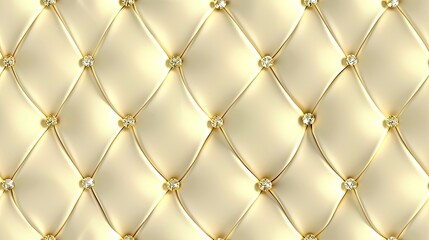 light beige elegant quilted seamless wallpaper pattern, diamond shaped background with pearl accents - 796346674