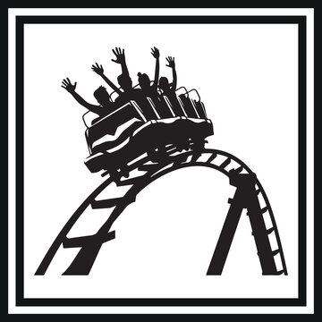 roller coaster ride silhouette clip art preview