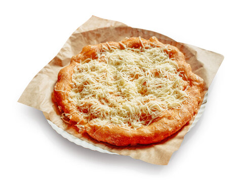 Langos Hungarian food cut out