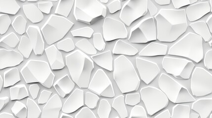 White color, minimalist style, wallpaper with a geometric seamless pattern of white stones in the style of white stones,