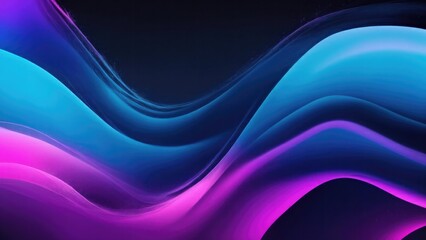 Blue pink blue abstract dynamic color flow wave black background