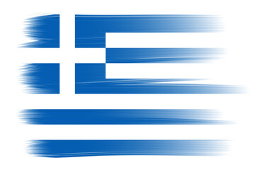 brush flag greece transparent background, greece brush watercolour flag design template element PNG file greece flag