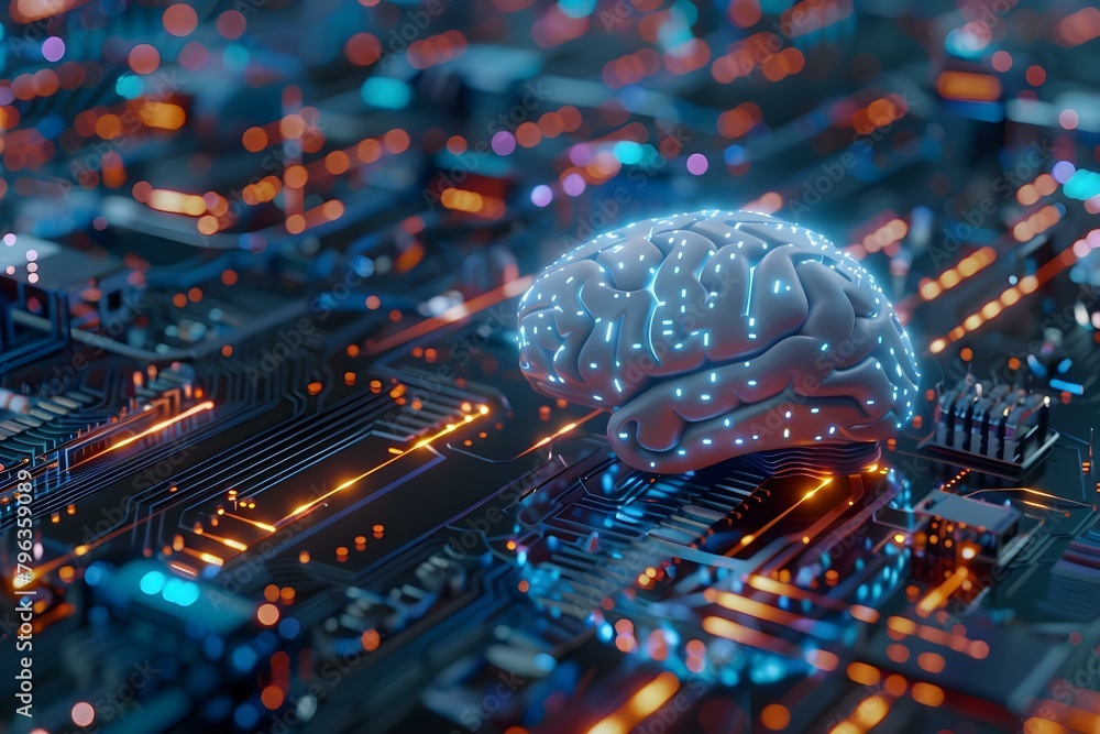 Poster neuralink: bridging human brains with robotics and artificial intelligence. concept bridging human b