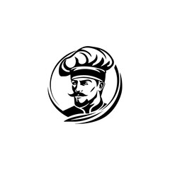 Chef's Hat Logo, Suitable for Food Restaurant Businesses