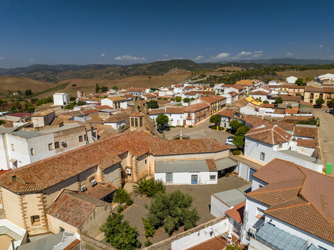 Aerial view of the town of Las Navas de Tolosa (Ja&eacute;n, Andalusia, Spain)