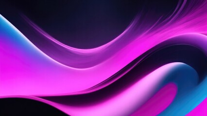 Pink blue abstract dynamic color flow wave black background
