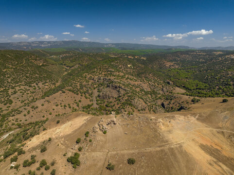 Abandoned surroundings of the Castillo mine, in Las Navas de Tolosa, in La Carolina (Ja&eacute;n, Andalusia, Spain)
