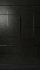Naklejka premium Black ceramic tile wall texture and background for interior or exterior design.