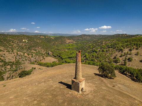 Abandoned surroundings of the Castillo mine, in Las Navas de Tolosa, in La Carolina (Ja&eacute;n, Andalusia, Spain)