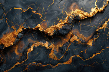 A dark grey background with swirling patterns of golden light, resembling rivers or streams flowing through the landscape. Created with Ai