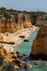 Fototapeta na wymiar Marinha beach in Algarve, Portugal