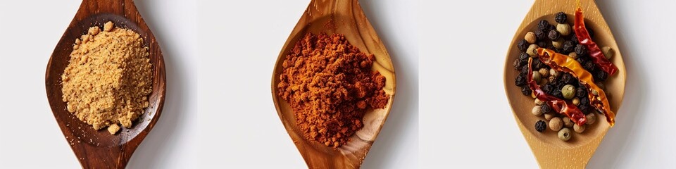 a wooden spoon full of powder