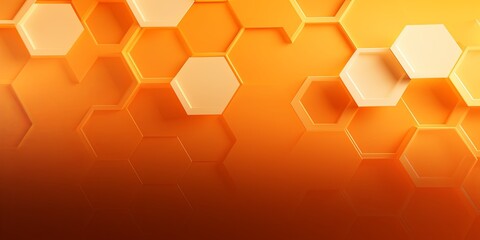 Orange hexagons pattern on orange background. Genetic research, molecular structure. Chemical engineering