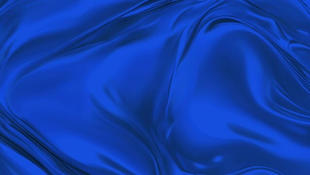 Blue wave flag seamless loop high resolution animation. 4K