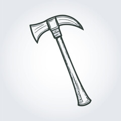 axe line art logo icon