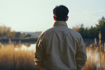 男, 男性, ビジネスマン, 幹部, 上層部, 後ろ姿, 男性の後ろ姿, 考える人, Man, male, businessman, executive, upper management, back, men's back, thinker