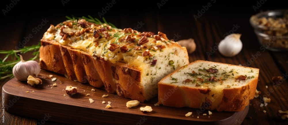 Poster Loaf of bread with a slice missing