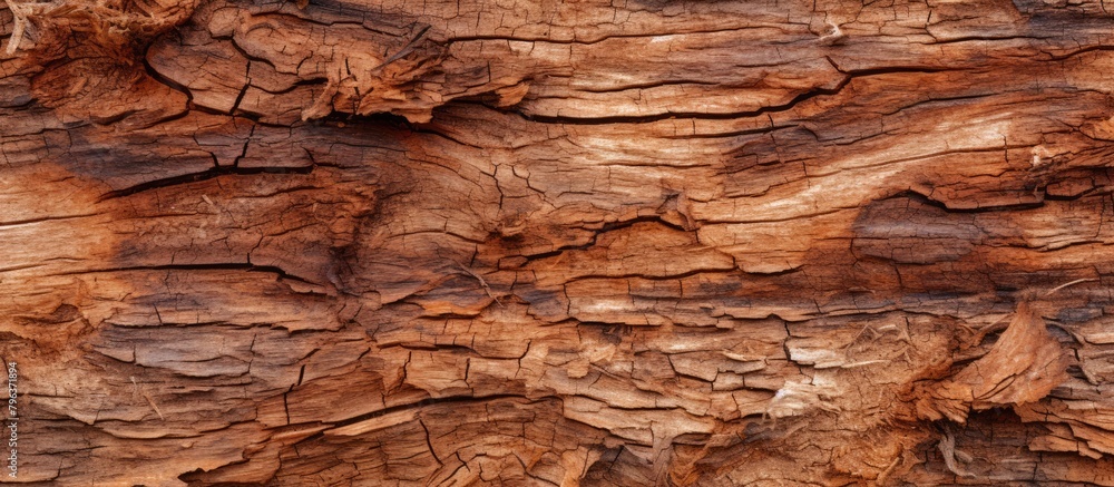 Poster rough tree trunk surface close up