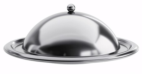 a silver tray with a round lid