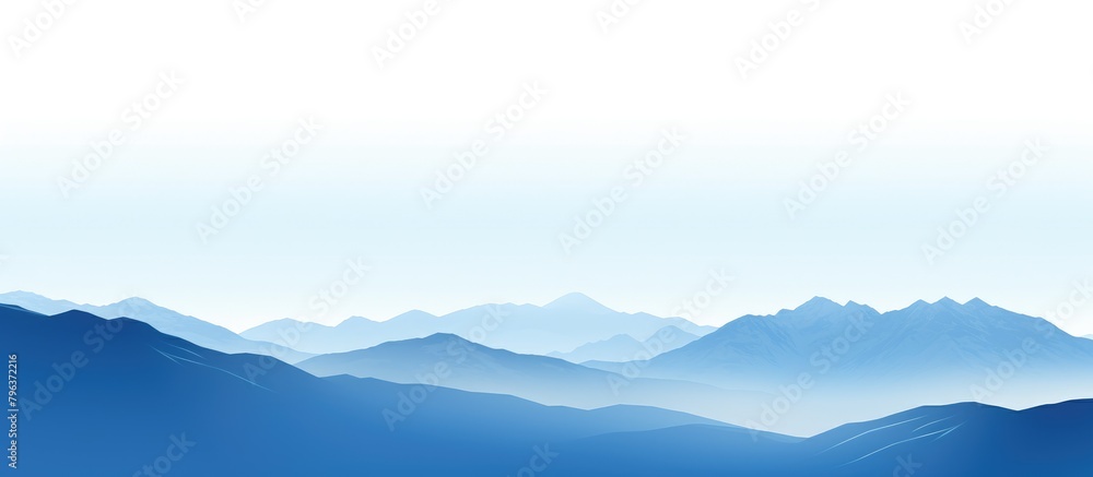 Aufkleber mountain range with few clouds in sky