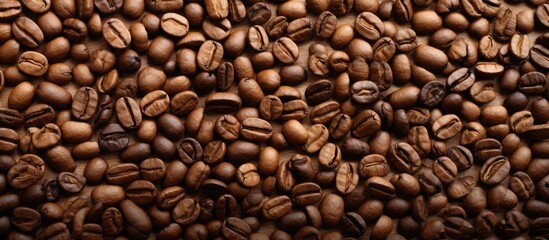 Fototapeta premium Heap of roasted coffee beans