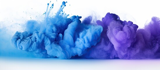 Naklejka premium Blue and Purple Smoke Cloud Close-Up